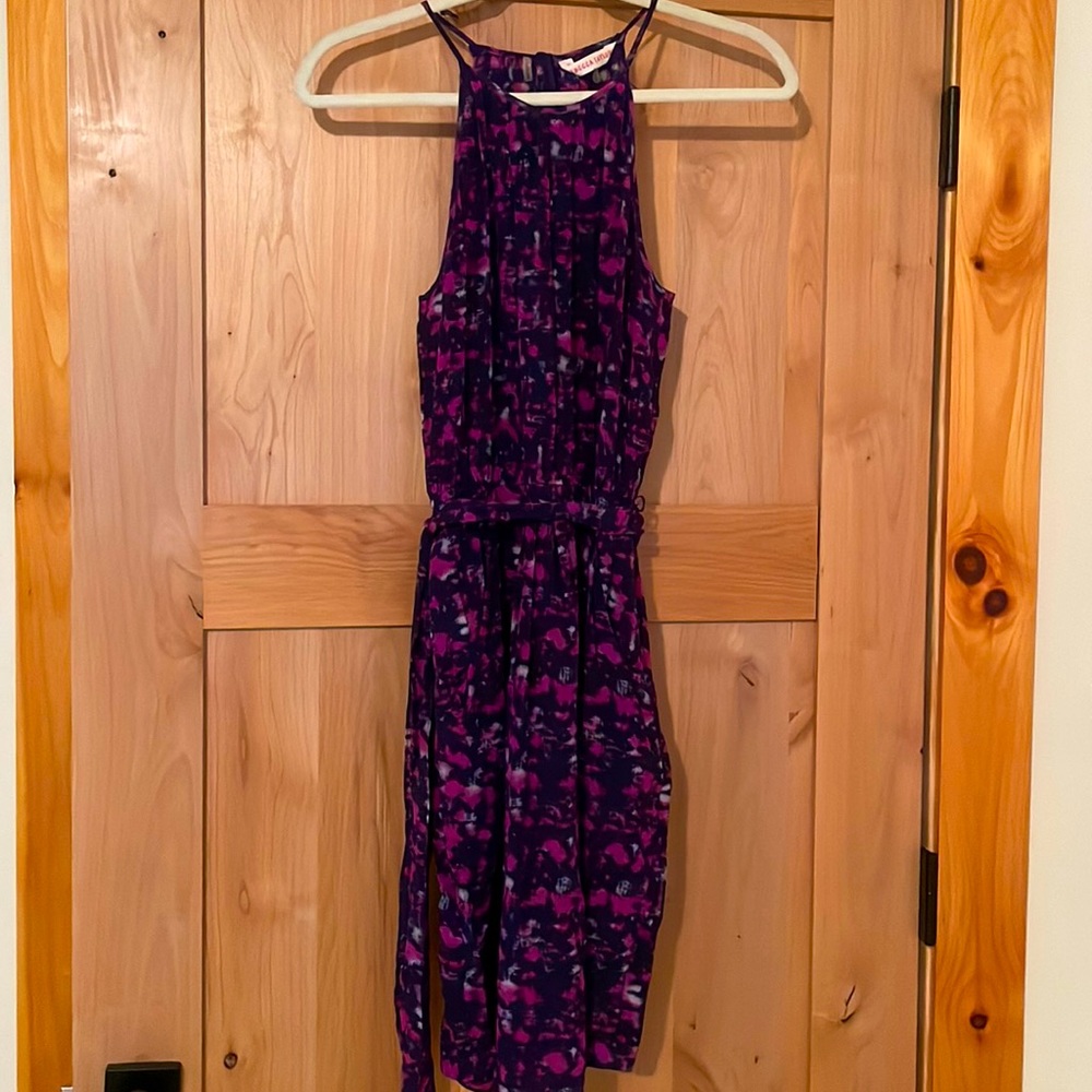 Rebecca Taylor Knee-Length High Neck Multi-Color Dress, Size 2